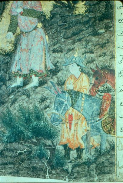 Iskandar at Israfil (detail), 1336 - Ахмад Муса