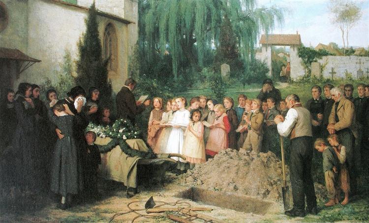 Child funeral, 1863 - Альберт Анкер