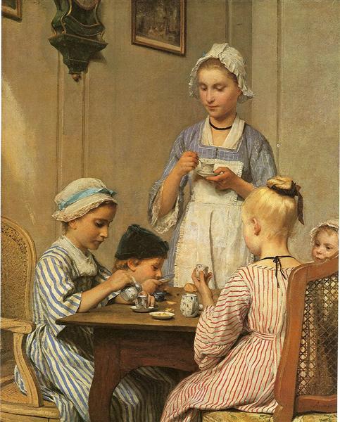 Children's breakfast, 1879 - Альберт Анкер