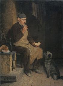 Old man taking a rest (Gyp) - Albert Anker