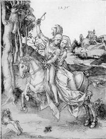 Couple on Horseback - Albrecht Dürer
