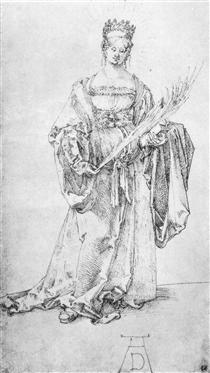 Crowned Holy Martyr - Albrecht Dürer