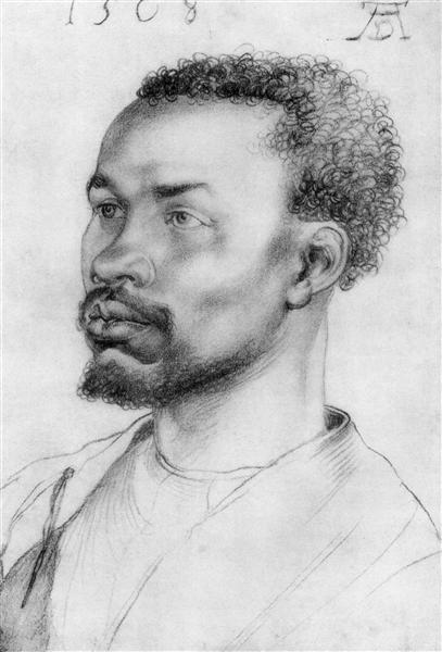 Head of an African, 1508 - 杜勒