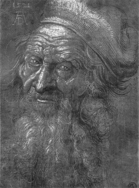 Head of an old man, 1521 - 杜勒