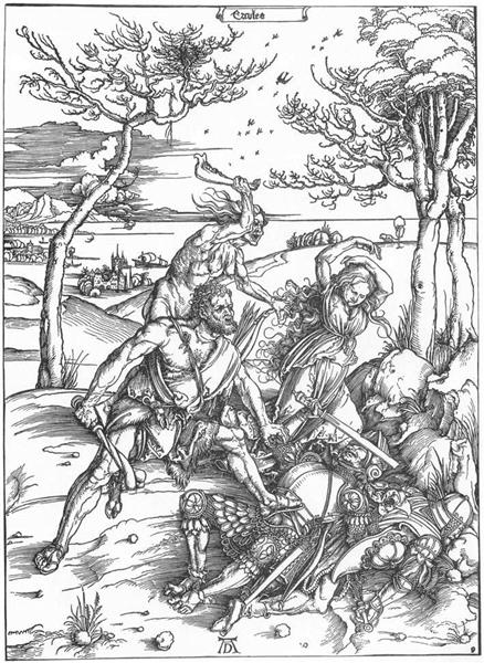 Hercules Killing the Molionides, 1496 - 杜勒