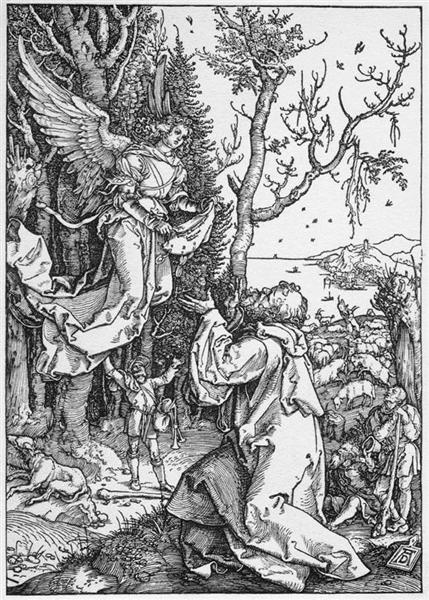 Joachim and the Angel from the 'Life of the Virgin', 1511 - Альбрехт Дюрер