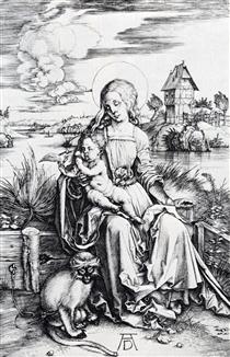 Madonna With The Monkey - Albrecht Dürer