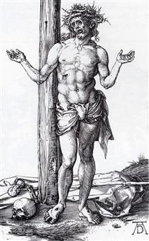 Man Of Sorrows With Hands Raised - Albrecht Dürer