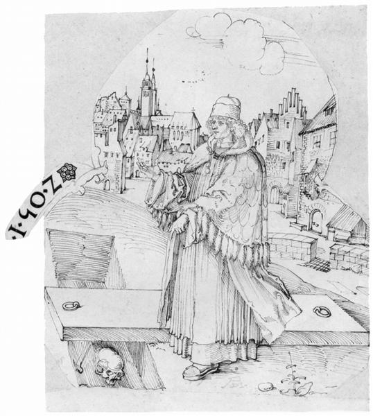 Sixtus Tucher in open grave, 1502 - Albrecht Durer