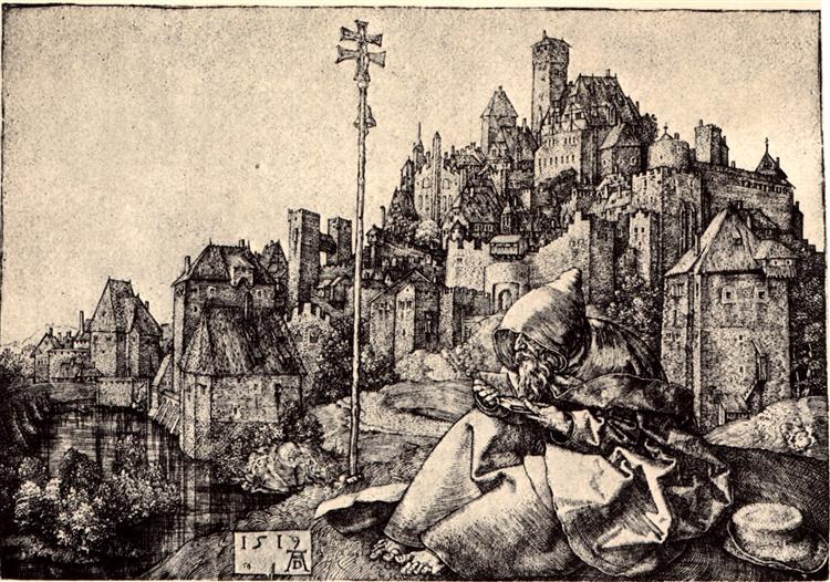 St Anthony at the City, 1513 - Alberto Durero