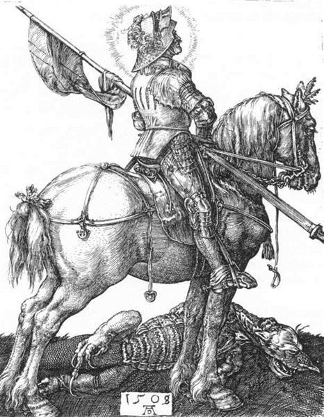 St George on Horseback, 1505 - 杜勒