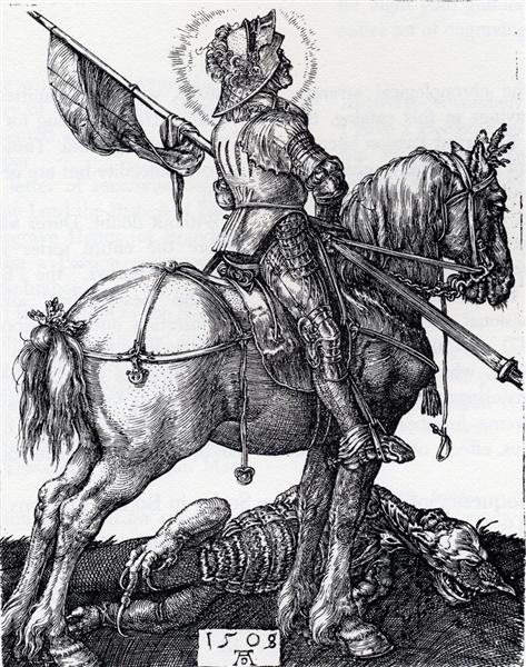 Св. Георгий верхом, 1505 - 1508 - Альбрехт Дюрер