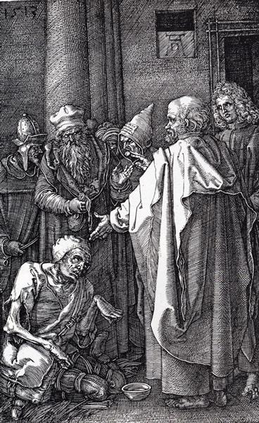 St. Peter And St. John Healing The Cripple, 1513 - Alberto Durero