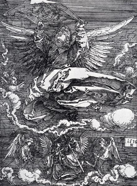 Sudarium Spread Out By An Angel, 1516 - Альбрехт Дюрер