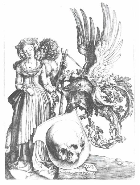 Герб с черепом, 1507 - Альбрехт Дюрер