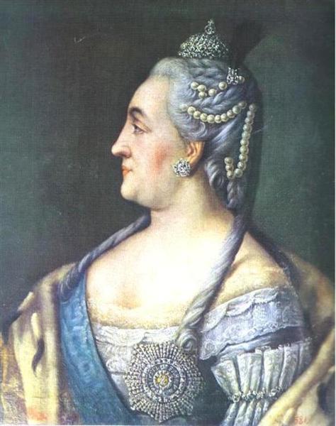 Portrait of Catherine II the Great, 1766 - Олексій Антропов