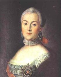 Portrait of Grand Duchess Catherine Alekseevna, Future Empress Catherine II the Great - Alexeï Antropov
