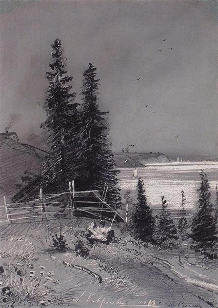 Descent to the river, 1868 - Aleksey Savrasov