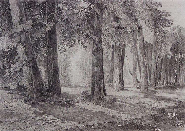 In the park, 1858 - Aleksey Savrasov
