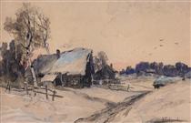 The village in winter - Alexei Kondratjewitsch Sawrassow