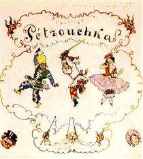 Petrushka. Poster scetch - Aleksandr Benois