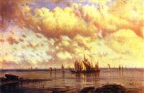 Sailboats in the bay - Alexei Petrowitsch Bogoljubow