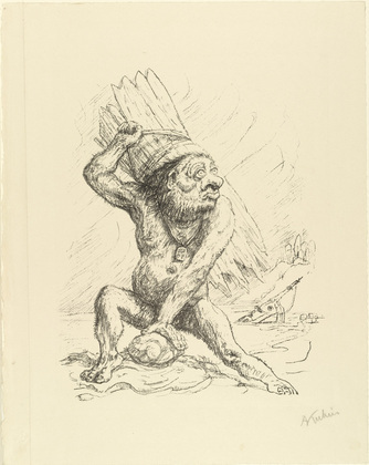 Caliban from the portfolio Visions of Shakespeare (Shakespeare Visionen), 1918 - 阿尔弗雷德·库宾