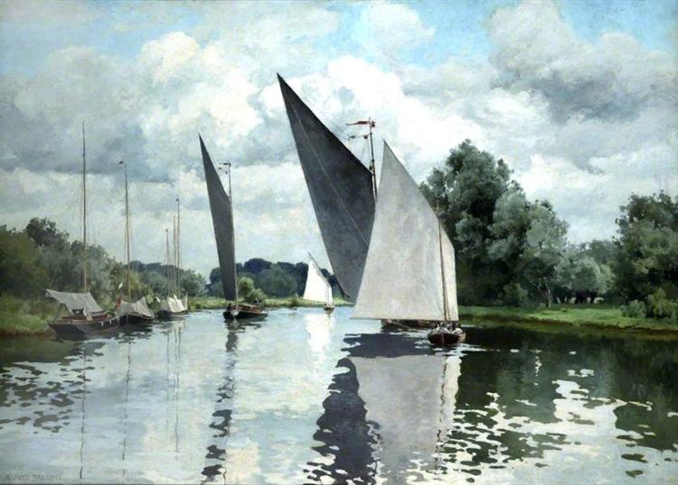 On the Bure at Wroxham, 1910 - Alfred Parsons