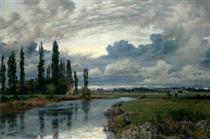 Poplars in the Thames Valley - Alfred Parsons
