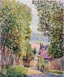 A Street in Louveciennes - Alfred Sisley
