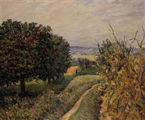 Dans les vignes à Louveciennes - Alfred Sisley