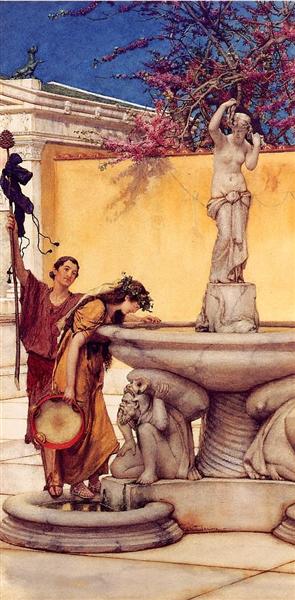 Между Венерой и Бахусом, 1882 - Лоуренс Альма-Тадема