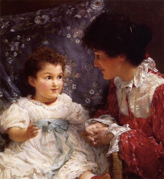 Mrs George Lewis and Her Daughter Elizabeth, 1899 - 勞倫斯·阿爾瑪-塔德瑪