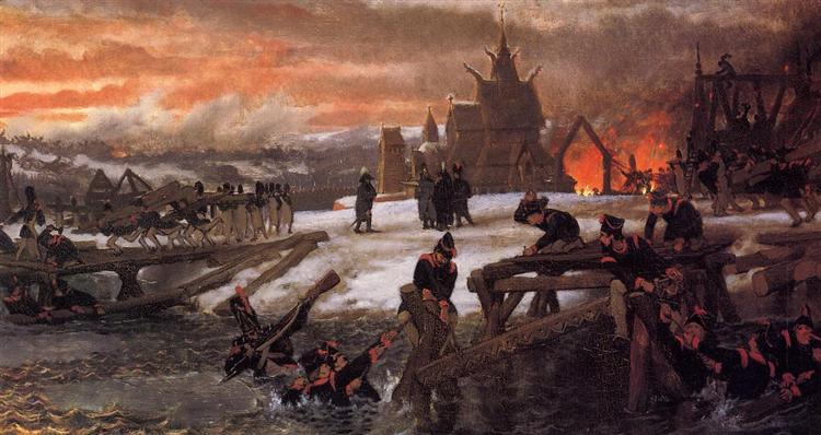 The Crossing of the River Berizina, c.1859 - 1869 - Лоуренс Альма-Тадема