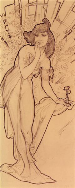 Carnation - Alfons Mucha