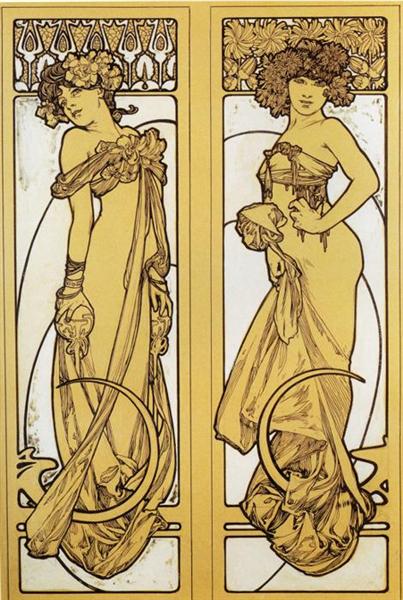 Two Standing Women, 1902 - Alphonse Mucha