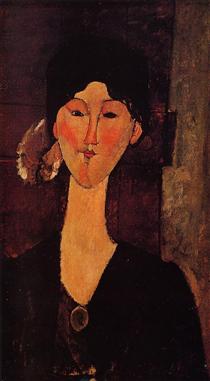 Portrait of Beatrice Hastings - Амедео Модільяні