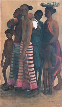 South Indian Villagers Going to a Market - Amrita Sher-Gil