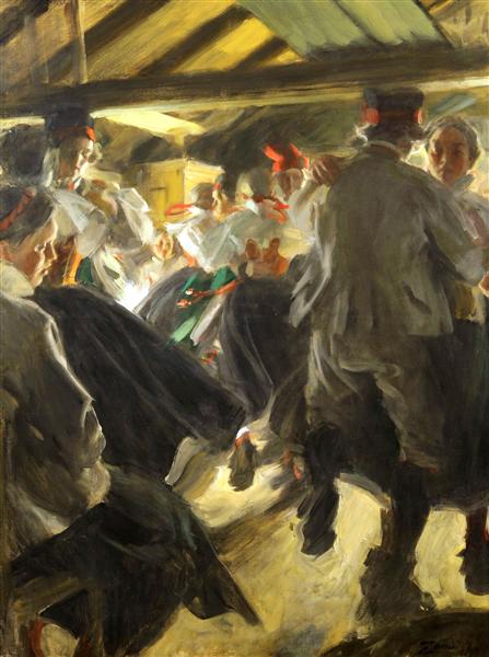 Dance in Gopsmor, 1906 - Андерс Цорн