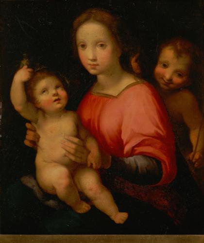 Мадонна з немовлям і Іоанн Хреститель - Андреа дель Сарто