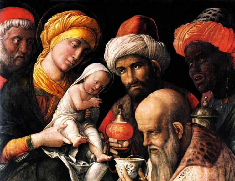 Поклоніння волхвів, 1500 - Андреа Мантенья