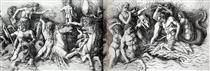 Combat de dieux marins - Andrea Mantegna