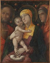The Holy Family with Saint Mary Magdalen - Andrea Mantegna