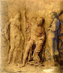 Hercules And Anteus C 1475 Antonio Del Pollaiolo Wikiart Org