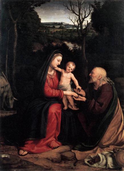 Rest during the Flight to Egypt, 1515 - Andrea Solari