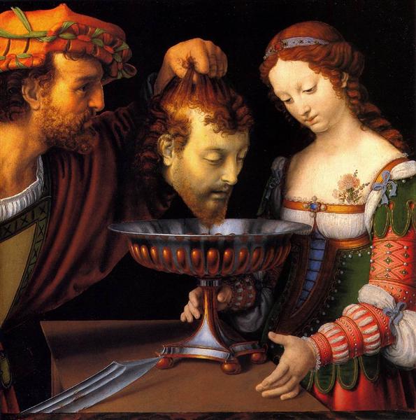 Salomé com a cabeça de João Batista, 1520 - Andrea Solari