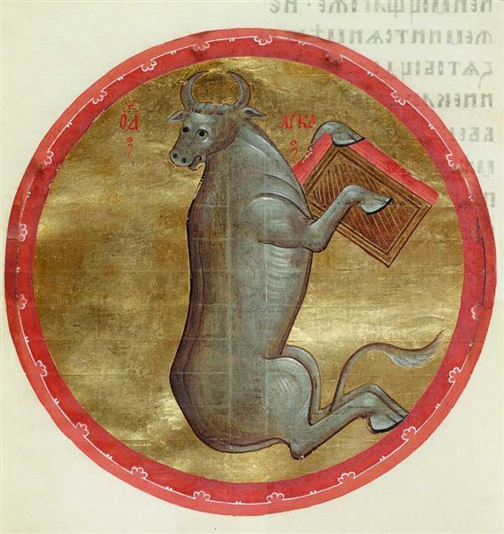 Телец — символ евангелиста Луки, c.1400 - Андрей Рублёв