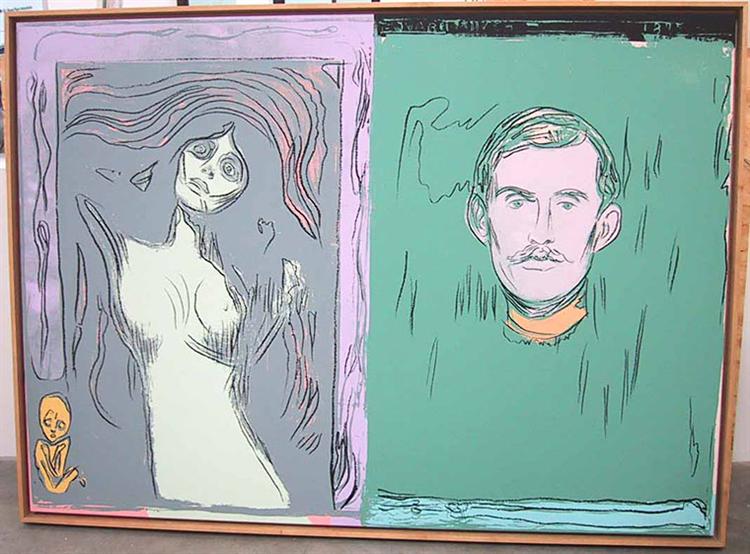 Madonna And Self-Portrait With Skeleton's Arm (after Munch), 1984 - Andy Warhol