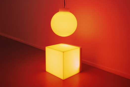 Plastic Sphere Cube Triangle Red, 2010 - Angela Bulloch