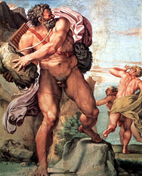 Polyphemus Attacking Acis and Galatea, 1595 - 1605 - Аннибале Карраччи
